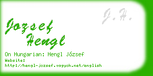 jozsef hengl business card